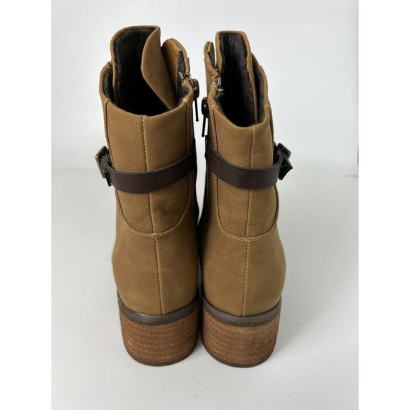 New Korks Reese Tan Dark Brown Nubuck Modern Short Riding Boot ~Size 7 - Picture 14 of 16